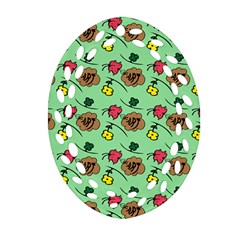 Lady Bug Fart - Nature And Insects Ornament (oval Filigree) by DinzDas