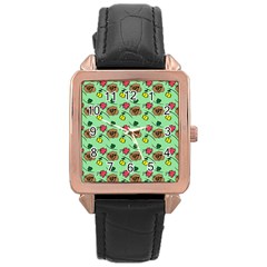 Lady Bug Fart - Nature And Insects Rose Gold Leather Watch  by DinzDas