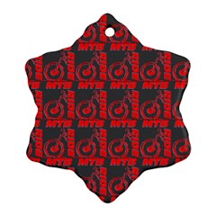 015 Mountain Bike - Mtb - Hardtail And Downhill Snowflake Ornament (two Sides) by DinzDas