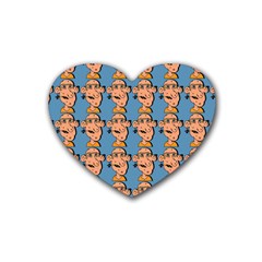 Village Dude - Hillbilly And Redneck - Trailer Park Boys Rubber Coaster (heart)  by DinzDas