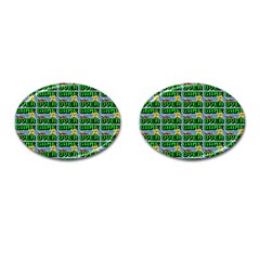 Game Over Karate And Gaming - Pixel Martial Arts Cufflinks (oval) by DinzDas