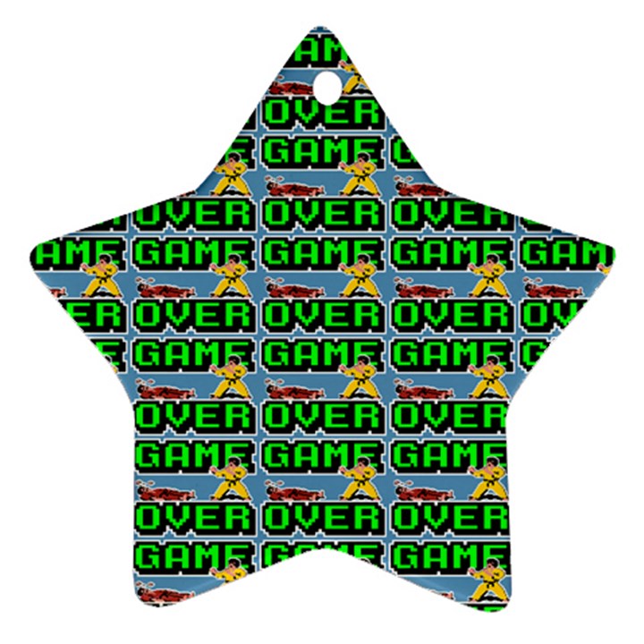 Game Over Karate And Gaming - Pixel Martial Arts Star Ornament (Two Sides)