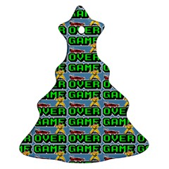 Game Over Karate And Gaming - Pixel Martial Arts Christmas Tree Ornament (two Sides) by DinzDas