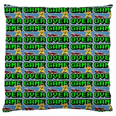 Game Over Karate And Gaming - Pixel Martial Arts Large Cushion Case (one Side)