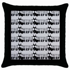 Gloomy Future  - Gas Mask And Pandemic Threat - Corona Times Throw Pillow Case (black) by DinzDas