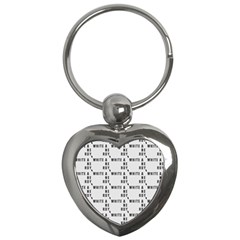 White And Nerdy - Computer Nerds And Geeks Key Chain (heart) by DinzDas