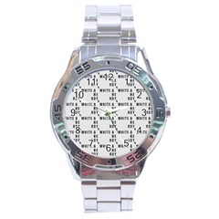 White And Nerdy - Computer Nerds And Geeks Stainless Steel Analogue Watch by DinzDas