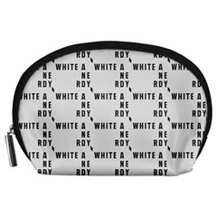 White And Nerdy - Computer Nerds And Geeks Accessory Pouch (large) by DinzDas