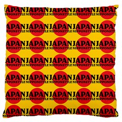 Japan Nippon Style - Japan Sun Large Flano Cushion Case (one Side) by DinzDas
