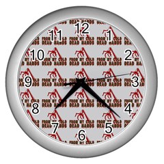 From My Dead Cold Hands - Zombie And Horror Wall Clock (Silver)