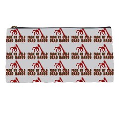 From My Dead Cold Hands - Zombie And Horror Pencil Case by DinzDas