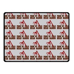 From My Dead Cold Hands - Zombie And Horror Double Sided Fleece Blanket (small)  by DinzDas