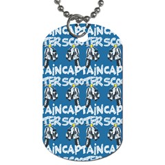 Scooter Captain - Moped And Scooter Riding Dog Tag (one Side) by DinzDas