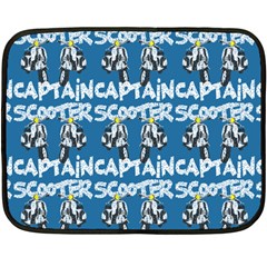 Scooter Captain - Moped And Scooter Riding Fleece Blanket (mini) by DinzDas