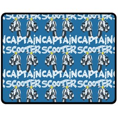 Scooter Captain - Moped And Scooter Riding Fleece Blanket (medium)  by DinzDas