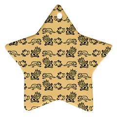 Inka Cultur Animal - Animals And Occult Religion Star Ornament (two Sides) by DinzDas