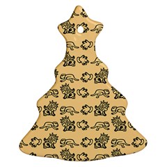 Inka Cultur Animal - Animals And Occult Religion Christmas Tree Ornament (two Sides) by DinzDas