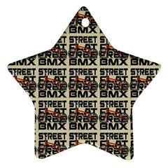 Bmx And Street Style - Urban Cycling Culture Ornament (star) by DinzDas