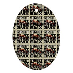 Bmx And Street Style - Urban Cycling Culture Oval Ornament (two Sides) by DinzDas