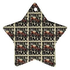 Bmx And Street Style - Urban Cycling Culture Star Ornament (two Sides) by DinzDas