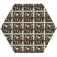 Bmx And Street Style - Urban Cycling Culture Wooden Puzzle Hexagon by DinzDas