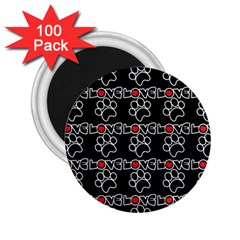 Pet Love - Dogs, Cats And All Pets Lover 2 25  Magnets (100 Pack)  by DinzDas