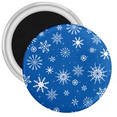 Winter Time And Snow Chaos 3  Magnets by DinzDas