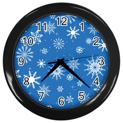 Winter Time And Snow Chaos Wall Clock (black) by DinzDas