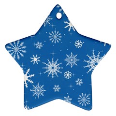 Winter Time And Snow Chaos Star Ornament (two Sides) by DinzDas