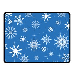 Winter Time And Snow Chaos Fleece Blanket (small) by DinzDas