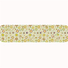 Abstract Flowers And Circle Large Bar Mats by DinzDas