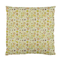 Abstract Flowers And Circle Standard Cushion Case (two Sides) by DinzDas