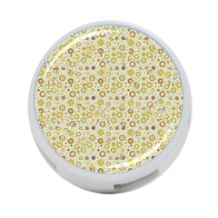 Abstract Flowers And Circle 4-port Usb Hub (two Sides) by DinzDas