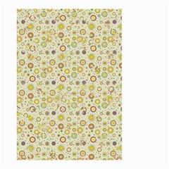 Abstract Flowers And Circle Small Garden Flag (two Sides) by DinzDas