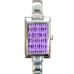 Normal People And Business People - Citizens Rectangle Italian Charm Watch by DinzDas