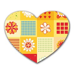 Abstract Flowers And Circle Heart Mousepads by DinzDas