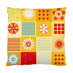 Abstract Flowers And Circle Standard Cushion Case (two Sides) by DinzDas