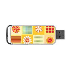 Abstract Flowers And Circle Portable Usb Flash (one Side) by DinzDas