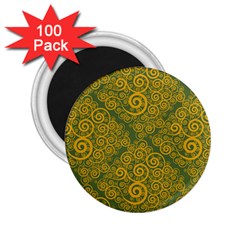 Abstract Flowers And Circle 2 25  Magnets (100 Pack)  by DinzDas