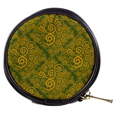 Abstract Flowers And Circle Mini Makeup Bag by DinzDas