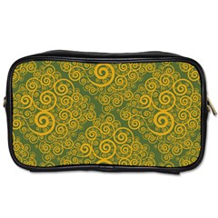 Abstract Flowers And Circle Toiletries Bag (one Side) by DinzDas