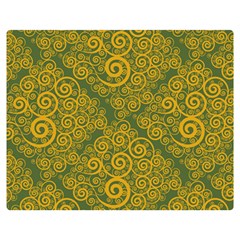Abstract Flowers And Circle Double Sided Flano Blanket (medium)  by DinzDas
