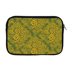 Abstract Flowers And Circle Apple Macbook Pro 17  Zipper Case by DinzDas