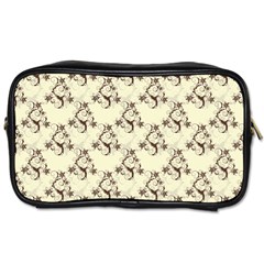 Abstract Flowers And Circle Toiletries Bag (one Side) by DinzDas