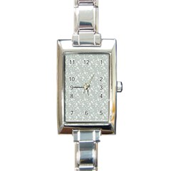 Abstract Flowers And Circle Rectangle Italian Charm Watch by DinzDas