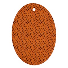 Animal Skin - Lion And Orange Skinnes Animals - Savannah And Africa Ornament (oval) by DinzDas