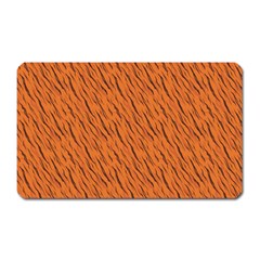 Animal Skin - Lion And Orange Skinnes Animals - Savannah And Africa Magnet (rectangular) by DinzDas