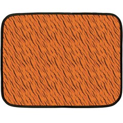 Animal Skin - Lion And Orange Skinnes Animals - Savannah And Africa Double Sided Fleece Blanket (mini)  by DinzDas