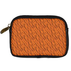 Animal Skin - Lion And Orange Skinnes Animals - Savannah And Africa Digital Camera Leather Case by DinzDas