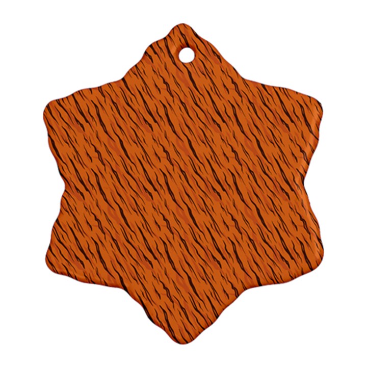 Animal Skin - Lion And Orange Skinnes Animals - Savannah And Africa Ornament (Snowflake)